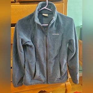 Columbia Fleece Jacket gray women's size small full zip